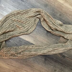 Elegant Tan Knit Scarf